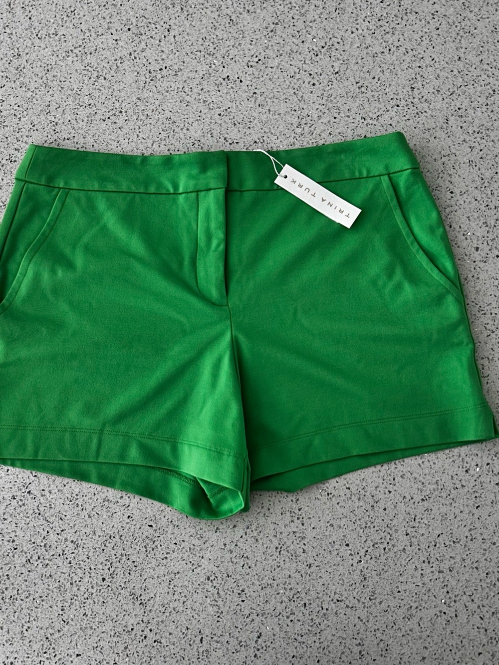 NWT Trina Turk Green Women's Tailored Shorts SZ 10 - Picture 3 of 7